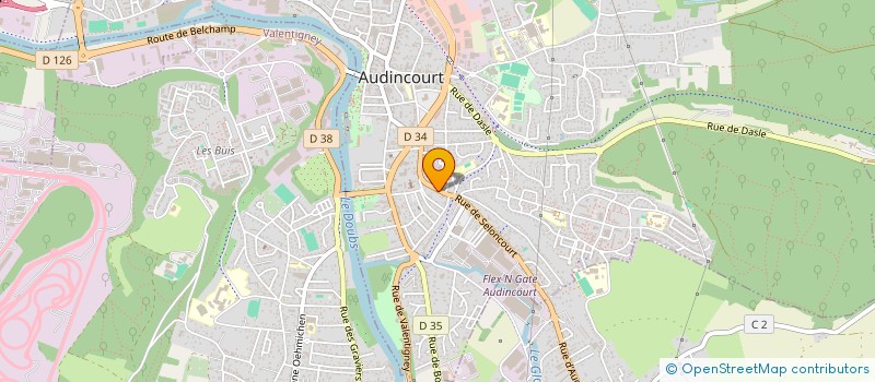 localisation de l'entreprise GALAXY à AUDINCOURT