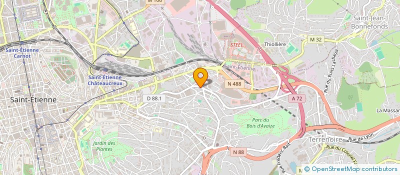 localisation de l'entreprise GALAXY COIFFEUR  SAINT-ETIENNE