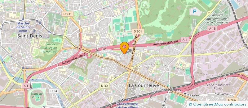 localisation de l'entreprise GALAXY MULTISERVICES à LA COURNEUVE