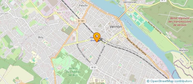 localisation de l'entreprise GALAXY PHONE à VERNON
