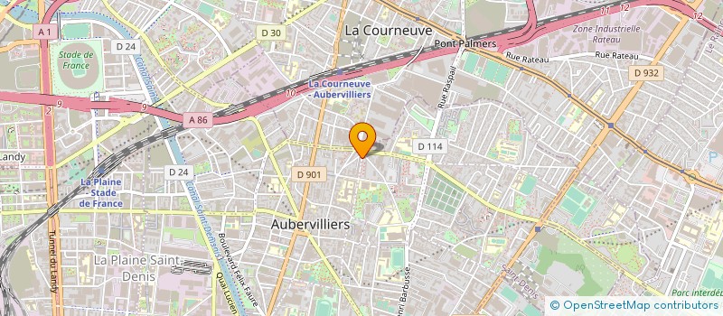 localisation de l'entreprise GALAXY TEXTILES  AUBERVILLIERS