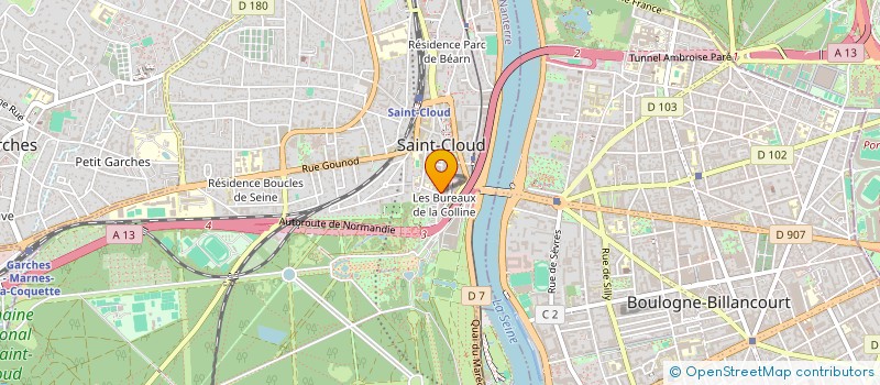 localisation de l'entreprise GALB IMMOBILIER à SAINT-CLOUD