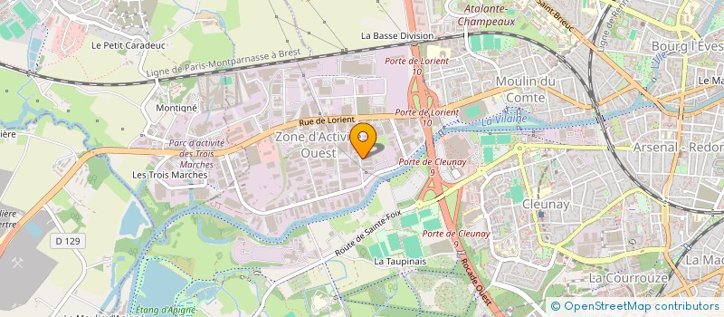 localisation de l'entreprise GALEK à RENNES