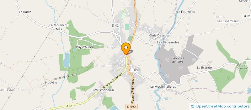 localisation de l'entreprise GALEO à CLUIS