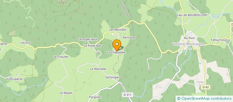 localisation de l'entreprise GALERIE CHABADIE  VOLLORE-VILLE