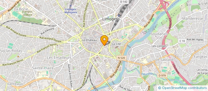 localisation de l'entreprise GALERIE CINQ à LIMOGES