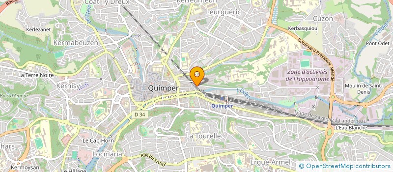 localisation de l'entreprise GALERIE DE BRETAGNE à QUIMPER