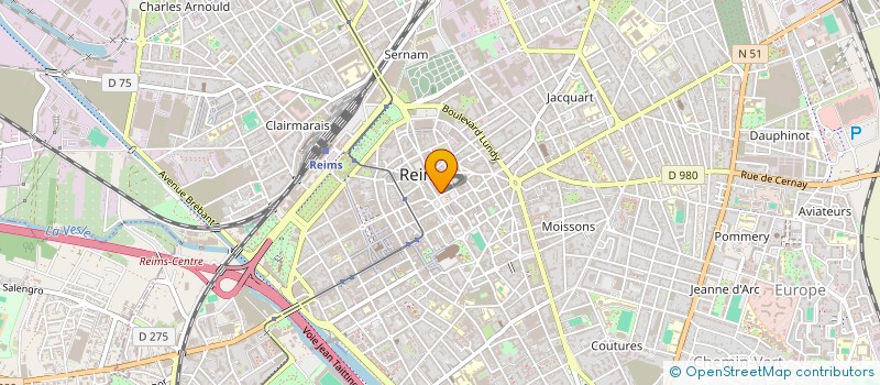 localisation de l'entreprise GALERIE MARTINE BRASSEUR à REIMS