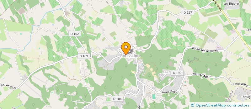 localisation de l'entreprise GALERIE PORTE HEUREUSE à ROUSSILLON