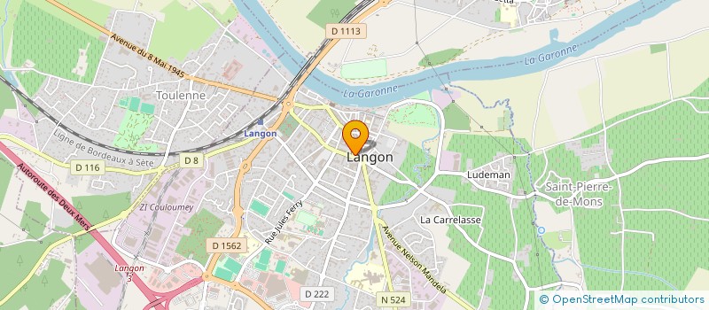 localisation de l'entreprise GALERIES DE LANGON SA à LANGON