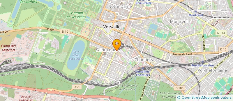 localisation de l'entreprise GALERIES ROYALES SPORT à VERSAILLES