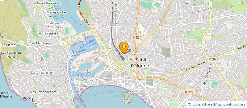 localisation de l'entreprise GALET BLANC à LES SABLES D'OLONNE