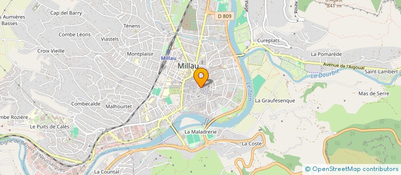 localisation de l'entreprise GALIERES FINANCES à MILLAU