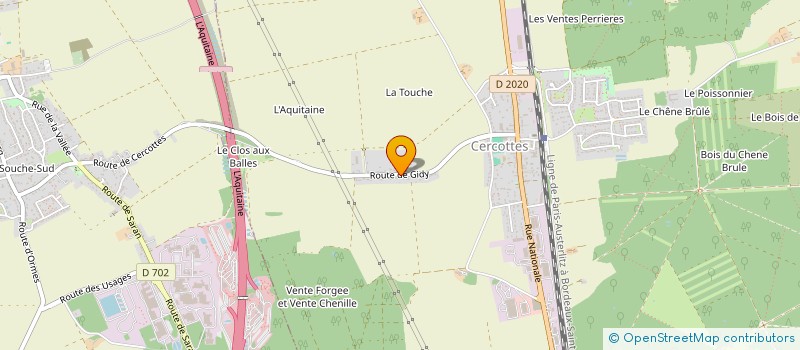 localisation de l'entreprise GALIFRET PAYSAGE à CERCOTTES