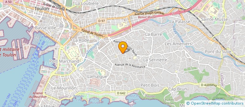 localisation de l'entreprise GALITEE DANSE  TOULON