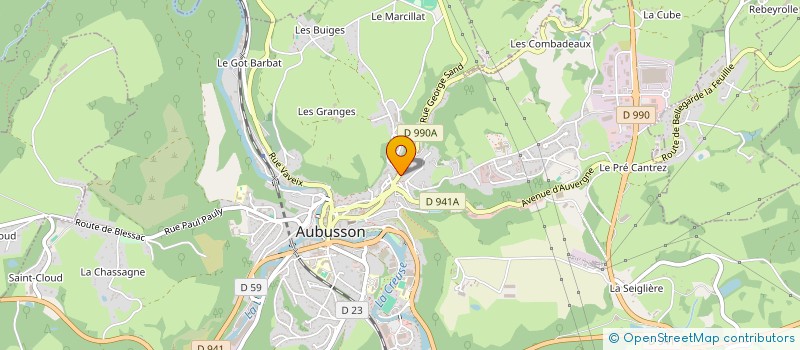 localisation de l'entreprise GALIZZI SAS à AUBUSSON