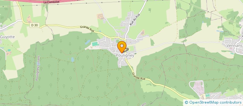 localisation de l'entreprise GALL'IMMO  POULIGNEY-LUSANS