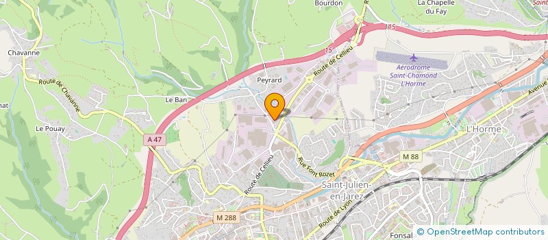 localisation de l'entreprise GALLAND à SAINT-CHAMOND