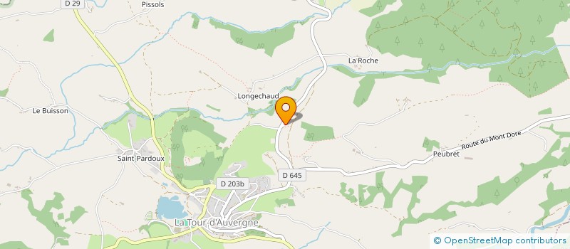 localisation de l'entreprise GALLAND SYLVICULTURE  LA TOUR-D'AUVERGNE