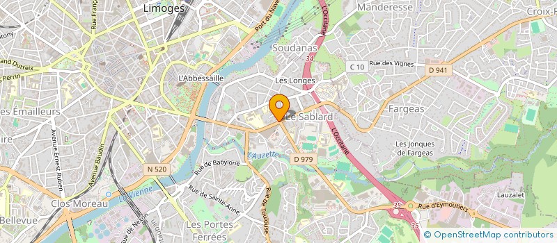 localisation de l'entreprise GALLANDS à LIMOGES
