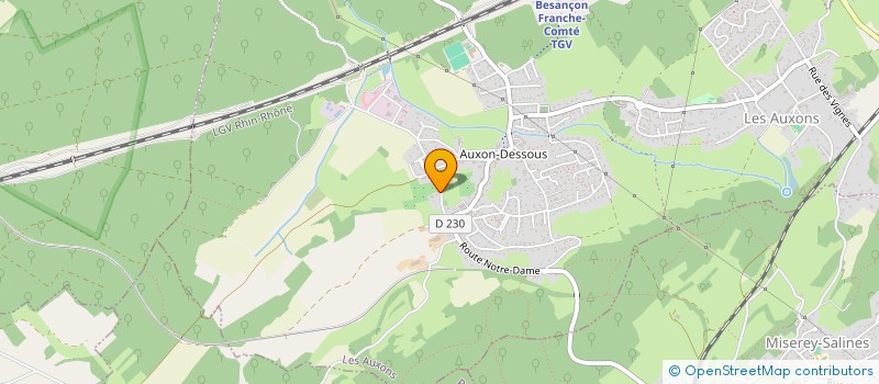 localisation de l'entreprise GALLET ASSOCIES  LES AUXONS