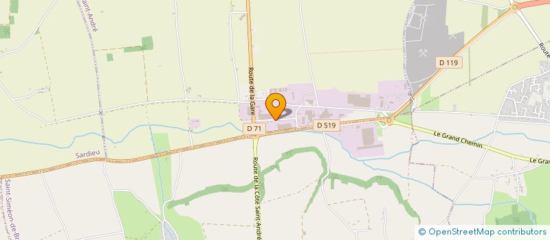 localisation de l'entreprise GALLET PEINTURE  LA COTE-SAINT-ANDRE