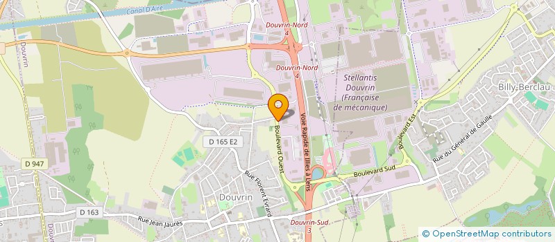 localisation de l'entreprise GALLEZ SAS à DOUVRIN