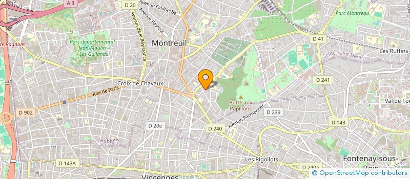 localisation de l'entreprise GALLI HERITAGE à MONTREUIL