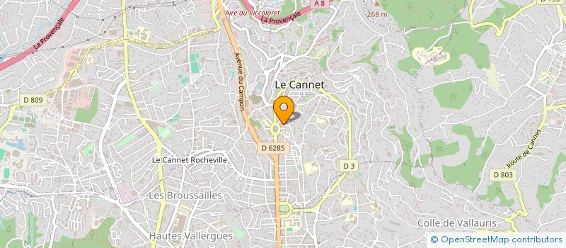 localisation de l'entreprise GALLIA IMMOBILIERE à LE CANNET
