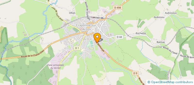 localisation de l'entreprise GALLIEN BOIS IMPREGNES SA à CRAPONNE-SUR-ARZON