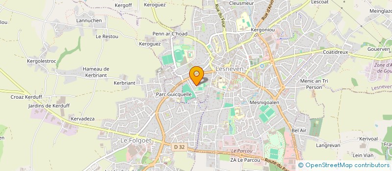 localisation de l'entreprise GALLIOU  LESNEVEN