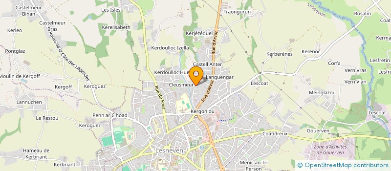 localisation de l'entreprise GALLIOU KATELL  LESNEVEN