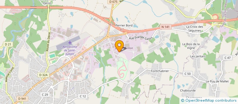 localisation de l'entreprise GALOIS à SAINT JUNIEN