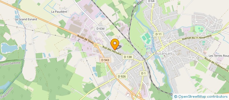 localisation de l'entreprise GALVA-PLUS à BUZANCAIS