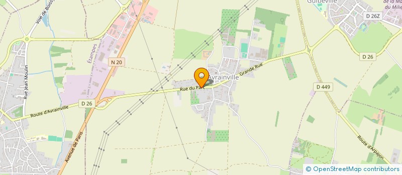 localisation de l'entreprise GALY  AVRAINVILLE