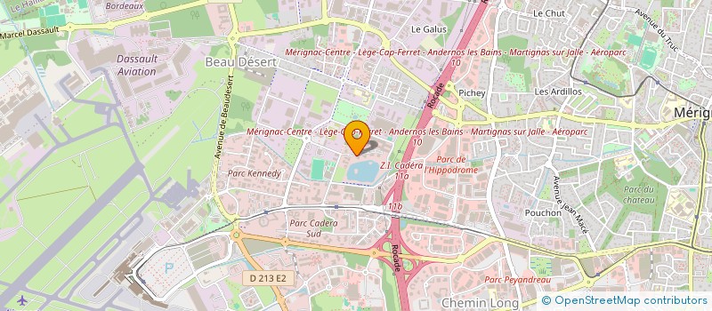 localisation de l'entreprise GALYSTO FISCALITE  MERIGNAC