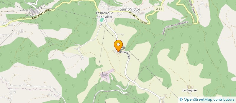 localisation de l'entreprise GALZIN-AZAIS à SAINT-VICTOR-ET-MELVIEU