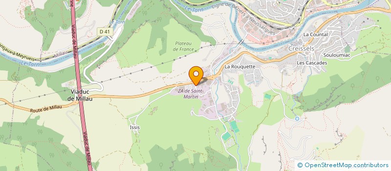 localisation de l'entreprise GALZIN MILLAU  CREISSELS