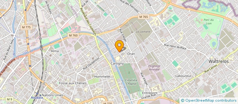 localisation de l'entreprise GAM MENUISERIES  ROUBAIX