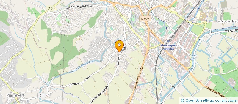 localisation de l'entreprise GAM ORTHO à MANOSQUE
