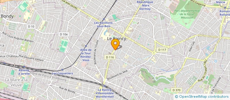 localisation de l'entreprise GAMA à LE RAINCY