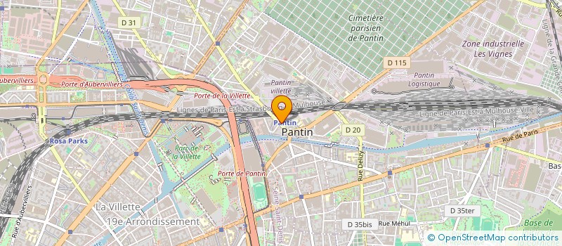 localisation de l'entreprise GAMA à PANTIN