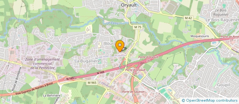 localisation de l'entreprise GAMA à ORVAULT