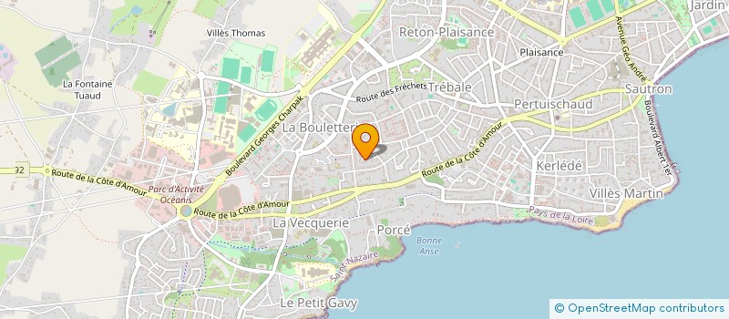 localisation de l'entreprise GAMA à SAINT-NAZAIRE
