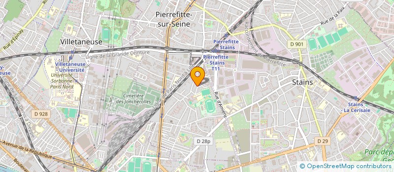 localisation de l'entreprise GAMA à PIERREFITTE-SUR-SEINE