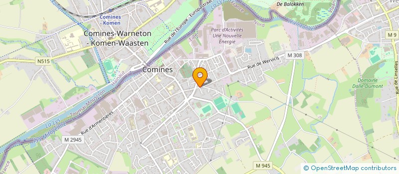 localisation de l'entreprise GAMA  COMINES