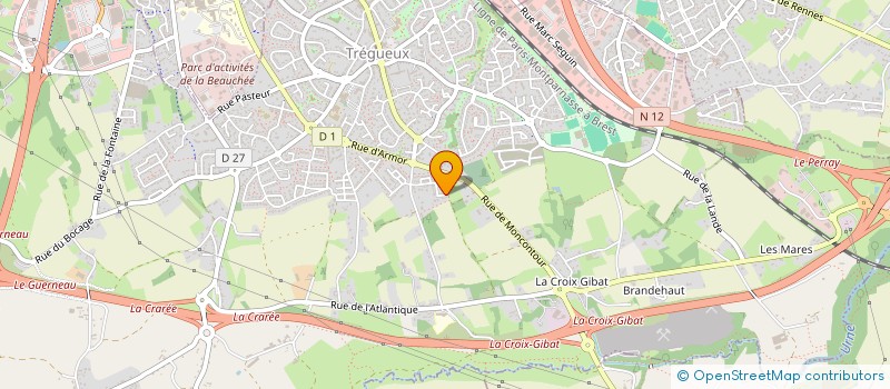 localisation de l'entreprise GAMA  TREGUEUX