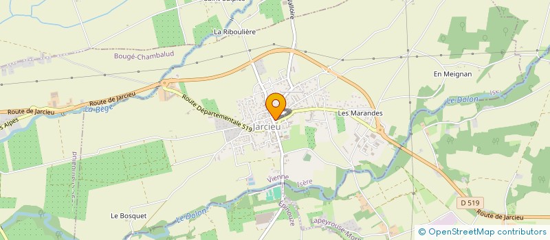 localisation de l'entreprise GAMA-CB  JARCIEU