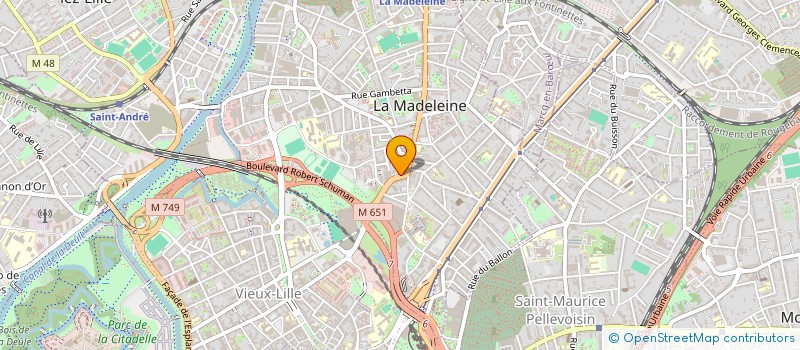 localisation de l'entreprise GAMA ELEC à LA MADELEINE