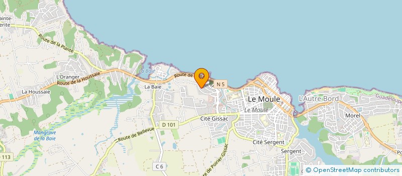 localisation de l'entreprise GAMA MATTHIEU à LE MOULE